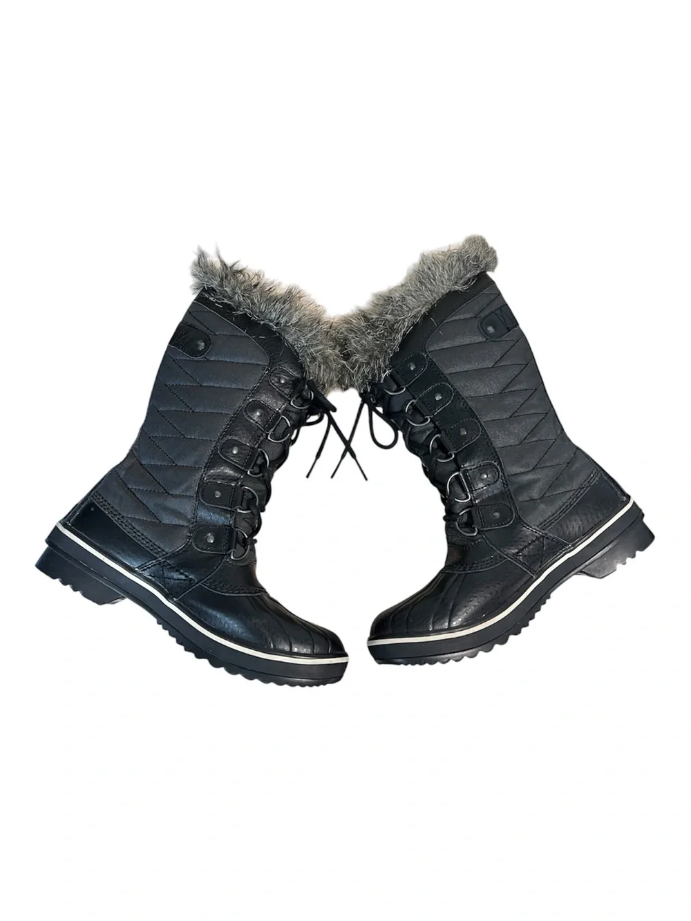 Sorel Women's Tofino II Faux Fur Lined Waterproof Boots Black Size 6